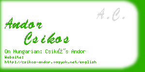 andor csikos business card